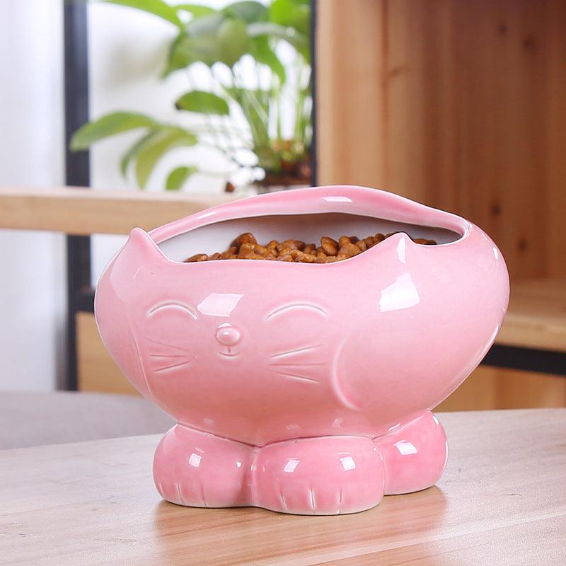 Pet Oasis: Resin Cat Feeder And Water Dispenser