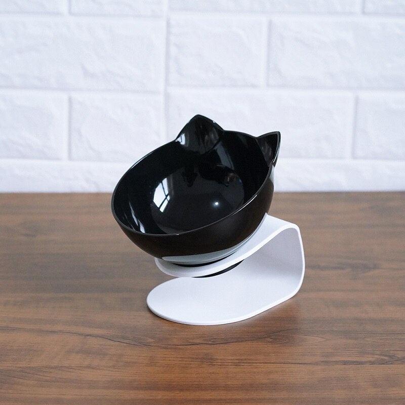 Elevated Non-Slip Double Cat Bowl With 15° Tilted Design
