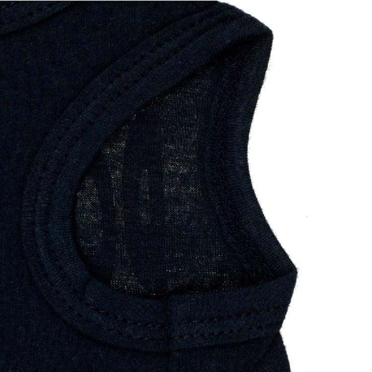 Black Printed Pink Letter Cotton Dog Vest