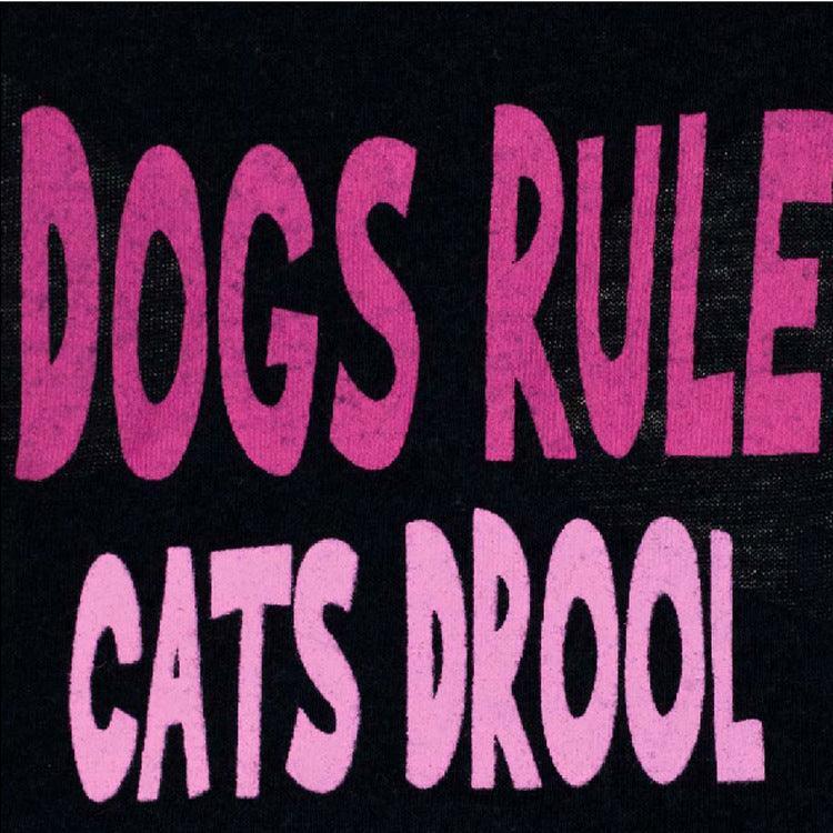 Black Printed Pink Letter Cotton Dog Vest